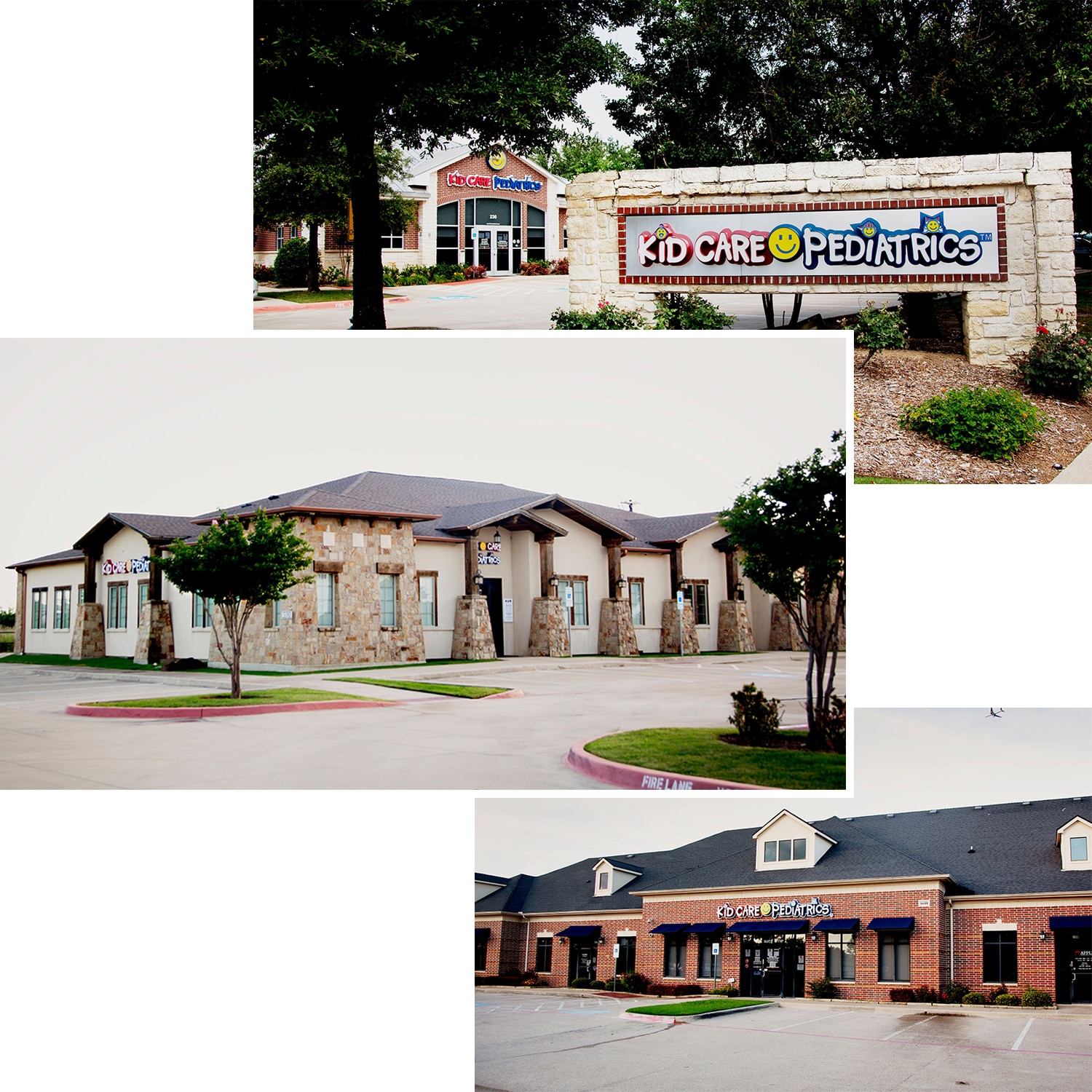 Kid Care Pediatrics offices located in Keller, Fort Worth, and Haslet